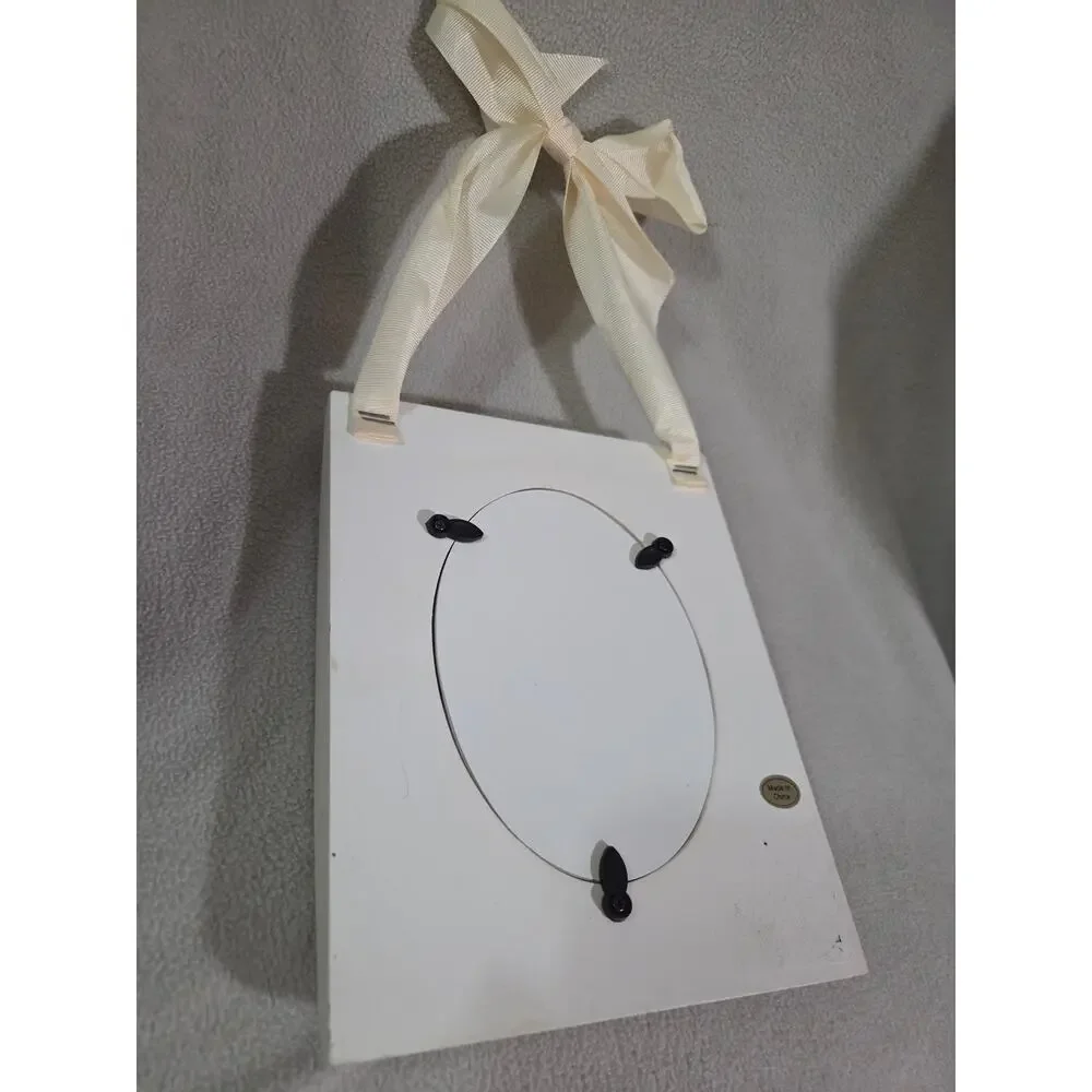 Oval Ribbon Hanging 3d Picture Frame Shabby Chic Coastal Cottage Core